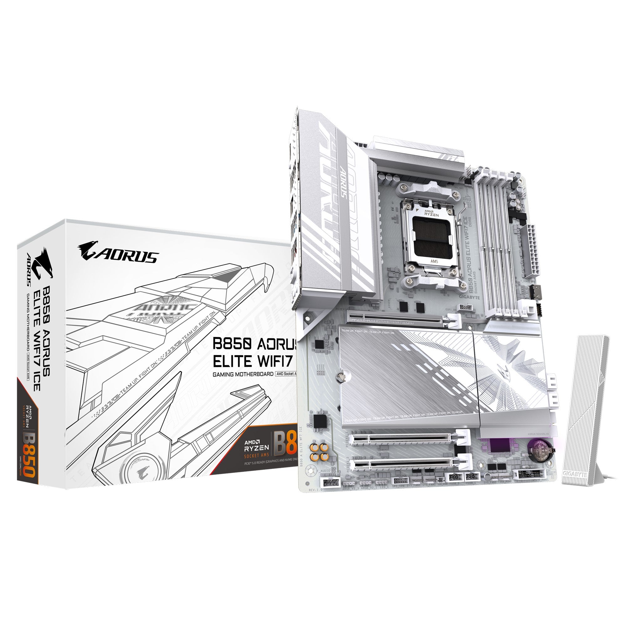 Gigabyte B850 A ELITE WF7 ICE 1.0 , AMD AM5, 1 x HDMI, 3 x PCI Express x16, 3 x M.2, 4 x SATA, 9x USB 3.2 Gigabyte B850 A ELITE WF7 ICE 1.0 , AMD AM5, 1 x HDMI, 3 x PCI Express x16, 3 x M.2, 4 x SATA, 9x USB 3.2